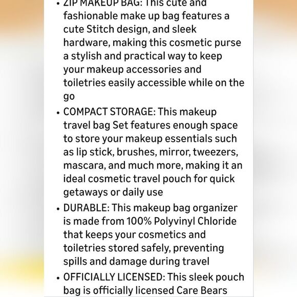 Care Bears Cloud Co Cheer Bear 2-PC Travel Cosmetic Case Set - Picture 13 of 16